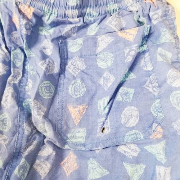 Vintage swim shorts permit large blue Cotton 90's print sku3134 - Picture 12 of 12